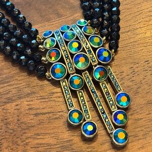 Vintage Heidi Daus Aurora
Borealis Jewelry necklace earrings set stunning